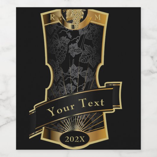 Weinetikett-Set - Ihr Text Weinetikett (Einzelnes Label)