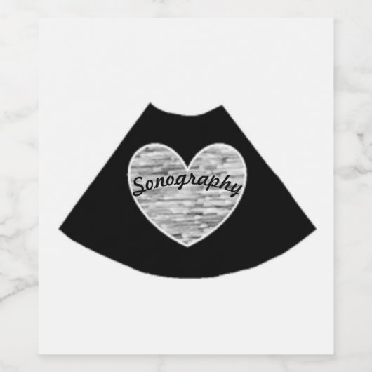 Weinetikett Sonographie (Einzelnes Label)