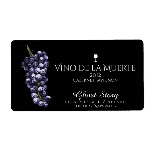 Weinetikett vino de la muerte (Vorne)