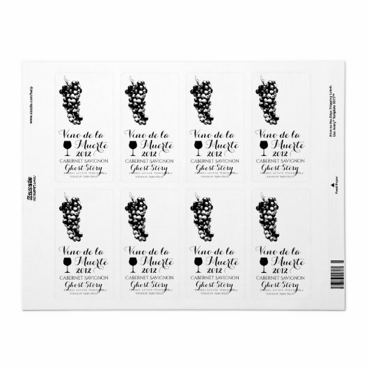 Weinetikett vino de la muerte (Vorne)