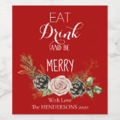 Weinetikett Weihnachten (Einzelnes Label)