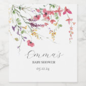 Weinetikett, Wildblume und Wein Weinetikett (Einzelnes Label)