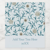 WEINETIKETT : WILLIAM MORRIS : FLORALISCHES DESIGN (Einzelnes Label)