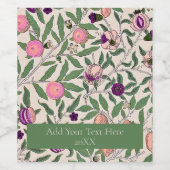 WEINETIKETT: WILLIAM MORRIS : POMEGRANATE WEINETIKETT (Einzelnes Label)