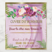 Weinetikett. Willst du mein Zeuge sein?! Weinetikett (Einzelnes Label)