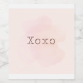 Weinetikett XOXO (Einzelnes Label)