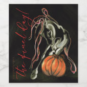 Weinetikette Halloween Party, Geisterpferd Weinetikett (Einzelnes Label)