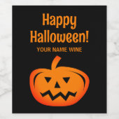 Weinetiketten aus schwarzem Halloween-Party Weinetikett (Einzelnes Label)