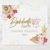 Weinetiketten | Bachelorette Boho Cocktail Schaumweinetikett (Einzelnes Label)