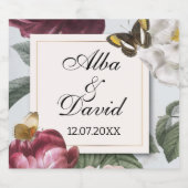 Weinetiketten Blütenblume Blume Schmetterling Vint Schaumweinetikett (Einzelnes Label)