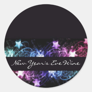 Weinetiketten für das neue Jahr Runder Aufkleber