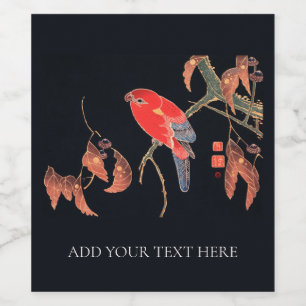 WEINETIKETTEN: JAPANISCHE WOODBLOCK : ITÖ JUKUCHŪ WEINETIKETT