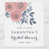 Weinetiketten mit roten Brautpartys Weinetikett (Einzelnes Label)