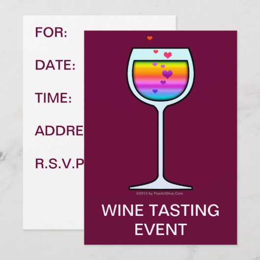 WEINEVENT - PARTY EINLADUNGEN (Vorne/Hinten)