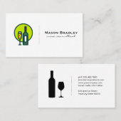 Weinexperte | Glas und Flasche Visitenkarte (Vorne/Hinten)