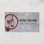 Weinexperte | Glas und Flasche Visitenkarte (Vorderseite)