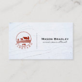 Weinexperte | Glas und Flasche | Weinberg Visitenkarte (Vorderseite)