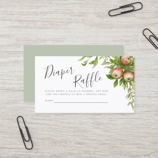 Weinfarbäpfel-Gewinnkarte Visitenkarte (Vorderseite/Rückseite Beispiel)