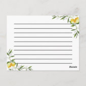 Weinfarben-Rezeptorkarte Postkarte (Rückseite)