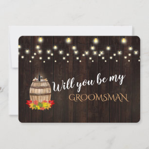 Weinfass im Herbst  Wirst du mein Trauzeuge sein? Einladung