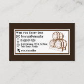 Weinfässer - Hellbraun Visitenkarte (Rückseite)