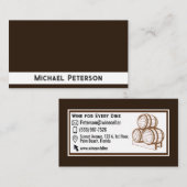 Weinfässer - Hellbraun Visitenkarte (Vorne/Hinten)