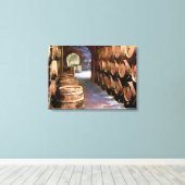 Weinfässer im Weinkeller Leinwanddruck (Insitu (Holzboden))