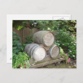 Weinfässer - Weinland Postkarte (Vorne/Hinten)