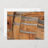 Weinfässer zur Lagerung von Vintagem Wein Postkarte (Vorne/Hinten)