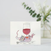 Weinfee - horizontaler Stamm Postkarte (Stehend Vorderseite)