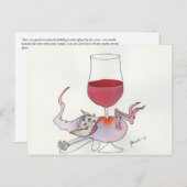 Weinfee - horizontaler Stamm Postkarte (Vorne/Hinten)