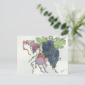 Weinfee - Ich trinke nur horizontalen Text Postkarte (Stehend Vorderseite)