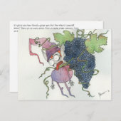 Weinfee - Ich trinke nur horizontalen Text Postkarte (Vorne/Hinten)