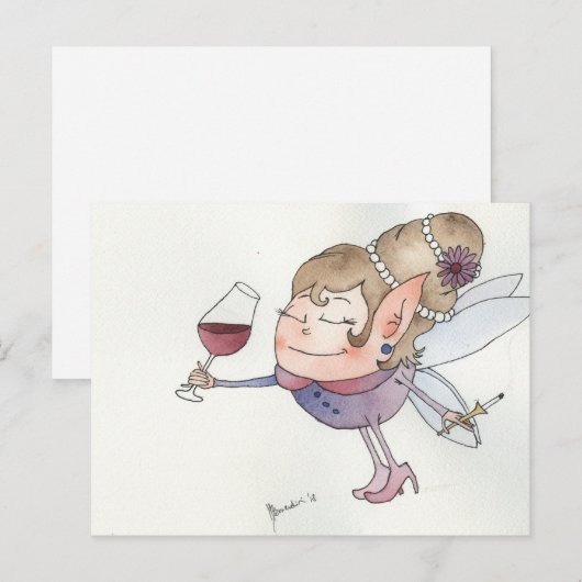 Weinfee Postkarte (Vorne/Hinten)