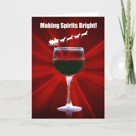 Weinferien Weihnachten Karte (Vorderseite)