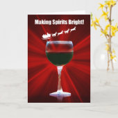 Weinferien Weihnachten Karte (Gelbe Blume)