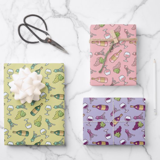 Weinfeuerpapier Geschenkpapier Set (Vorderseite)