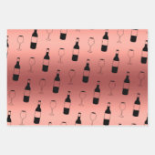 Weinfeuerpapier - Rose Gold Geschenkpapier Set (Vorderseite)