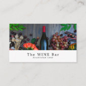 Weinflasche, Bar/Weinkeller Visitenkarte (Vorderseite)