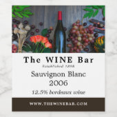 Weinflasche, Bar/Weinkeller Weinetikett (Einzelnes Label)