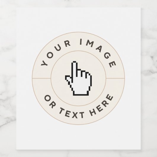 Weinflasche - Benutzerdefiniert (Bild/Text hinzufü Weinetikett (Einzelnes Label)