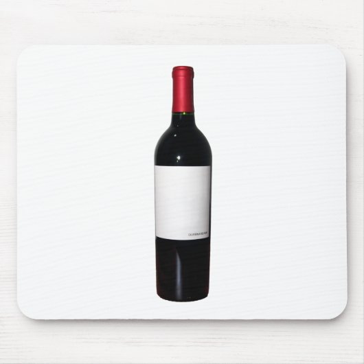 Weinflasche (Blank Label) Mousepad (Vorne)