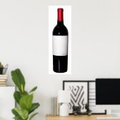 Weinflasche (Blank Label) Poster (Heimbüro)