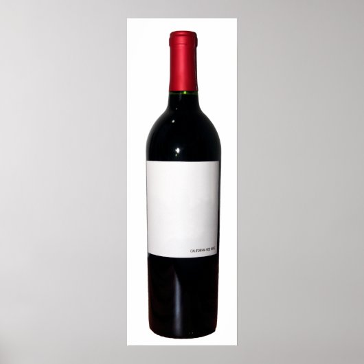 Weinflasche (Blank Label) Poster (Vorne)