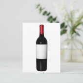 Weinflasche (Blank Label) - Postkarte (Stehend Vorderseite)
