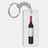 Weinflasche (Blanketikett) Akryllischer Schlüssela Schlüsselanhänger (Vorderseite links)