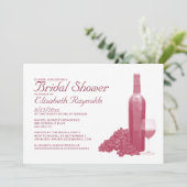 Weinflasche Bridal Dusche Einladungen (Stehend Vorderseite)