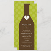 Weinflasche Bridal Dusche Einladungen - Limon (Vorne/Hinten)