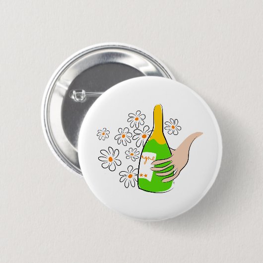 Weinflasche Button (Vorne & Hinten)