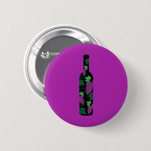 Weinflasche dunkel button (Vorne & Hinten)